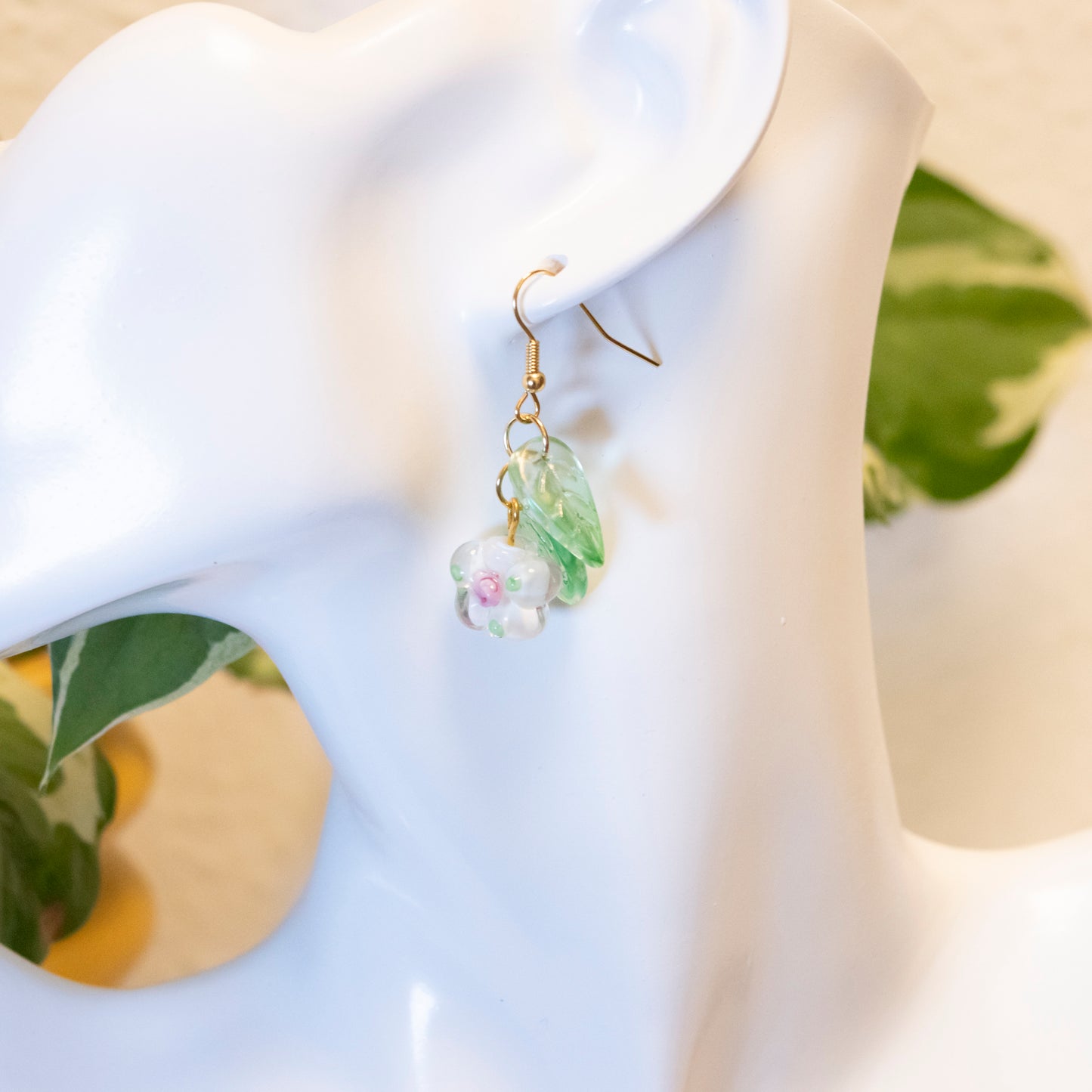 glass flower earrings | various colors