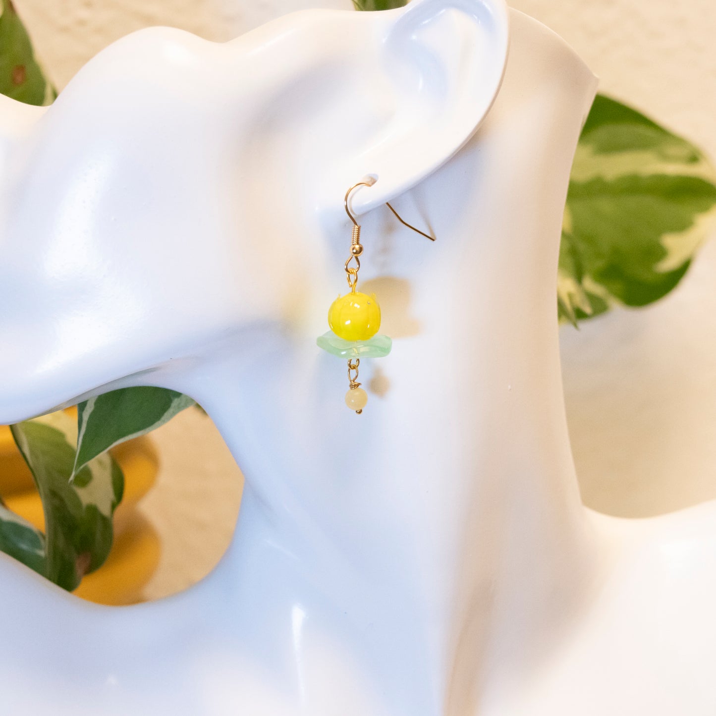 glass lotus flower earrings | various colors