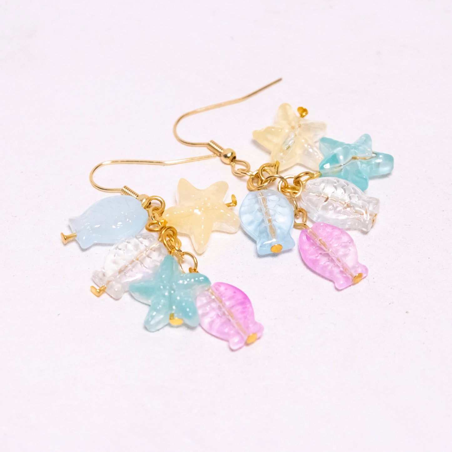 glass pastel jelly earrings | sea creatures