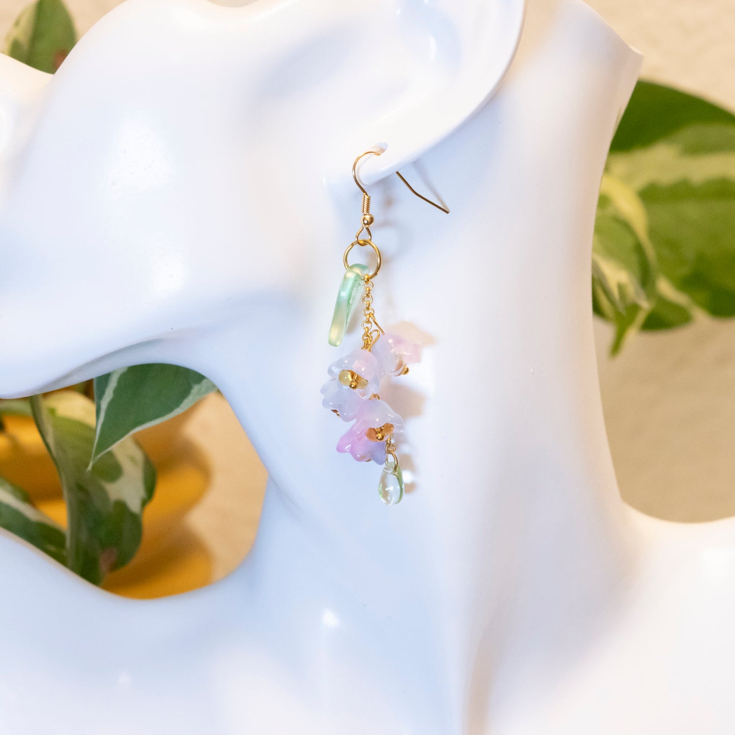 glass bellflowers earring | various colors