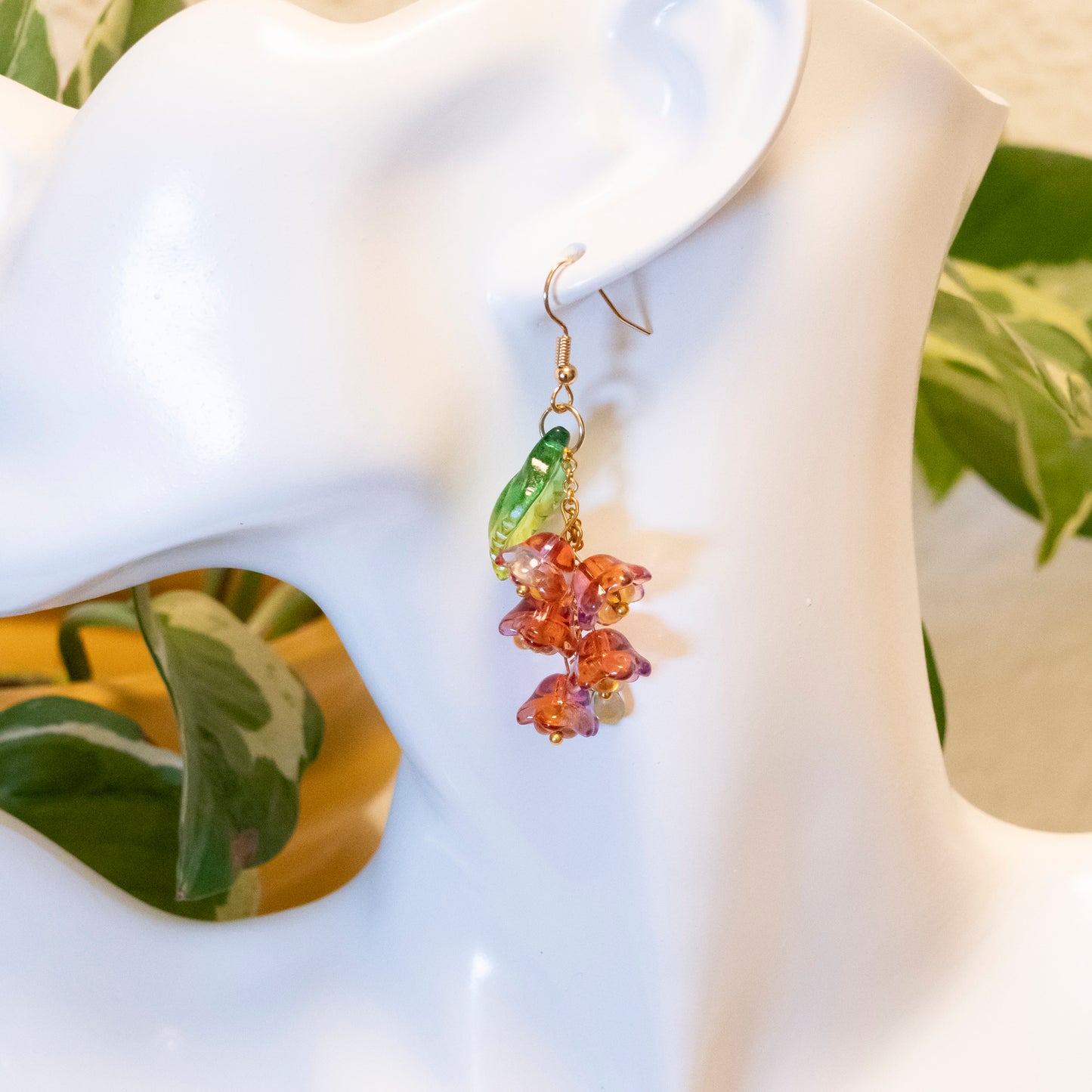 glass bellflowers earring | various colors