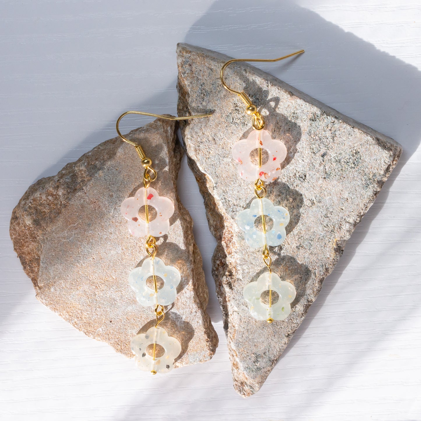 pastel flowers earrings