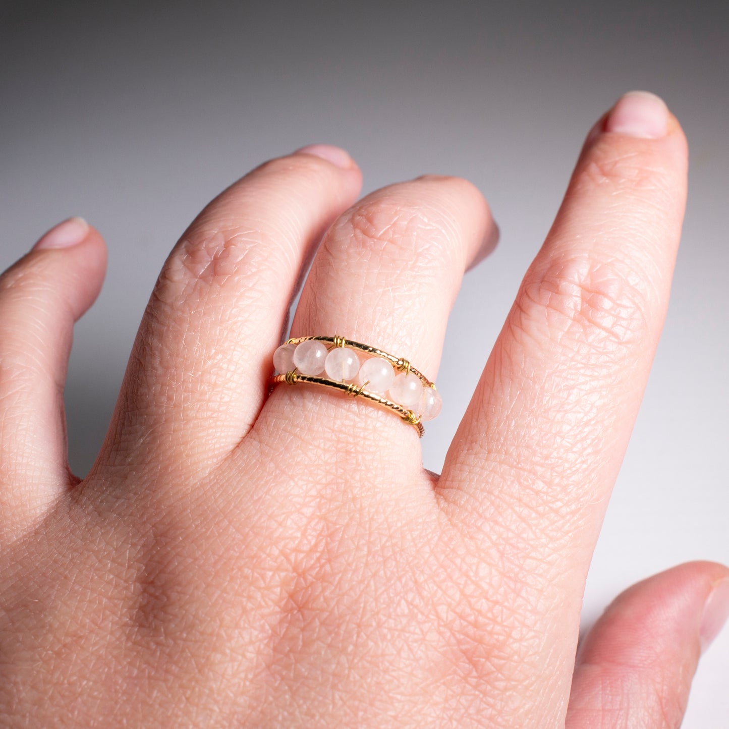 adjustable ring | various crystals