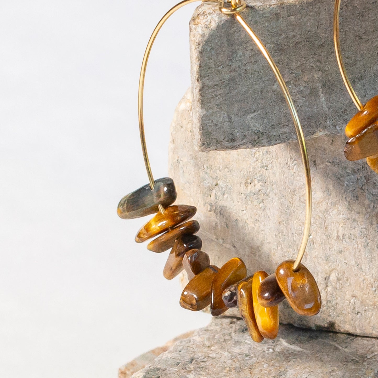medium dainty hoop earrings | various crystals