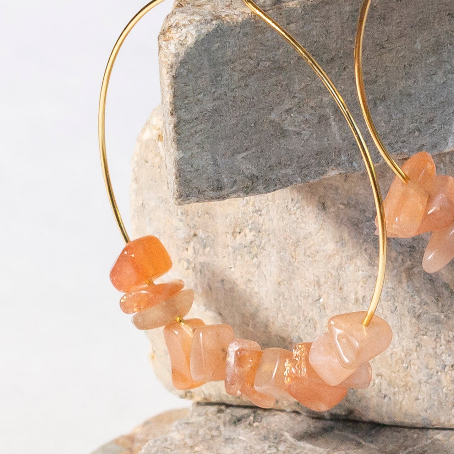 medium dainty hoop earrings | various crystals