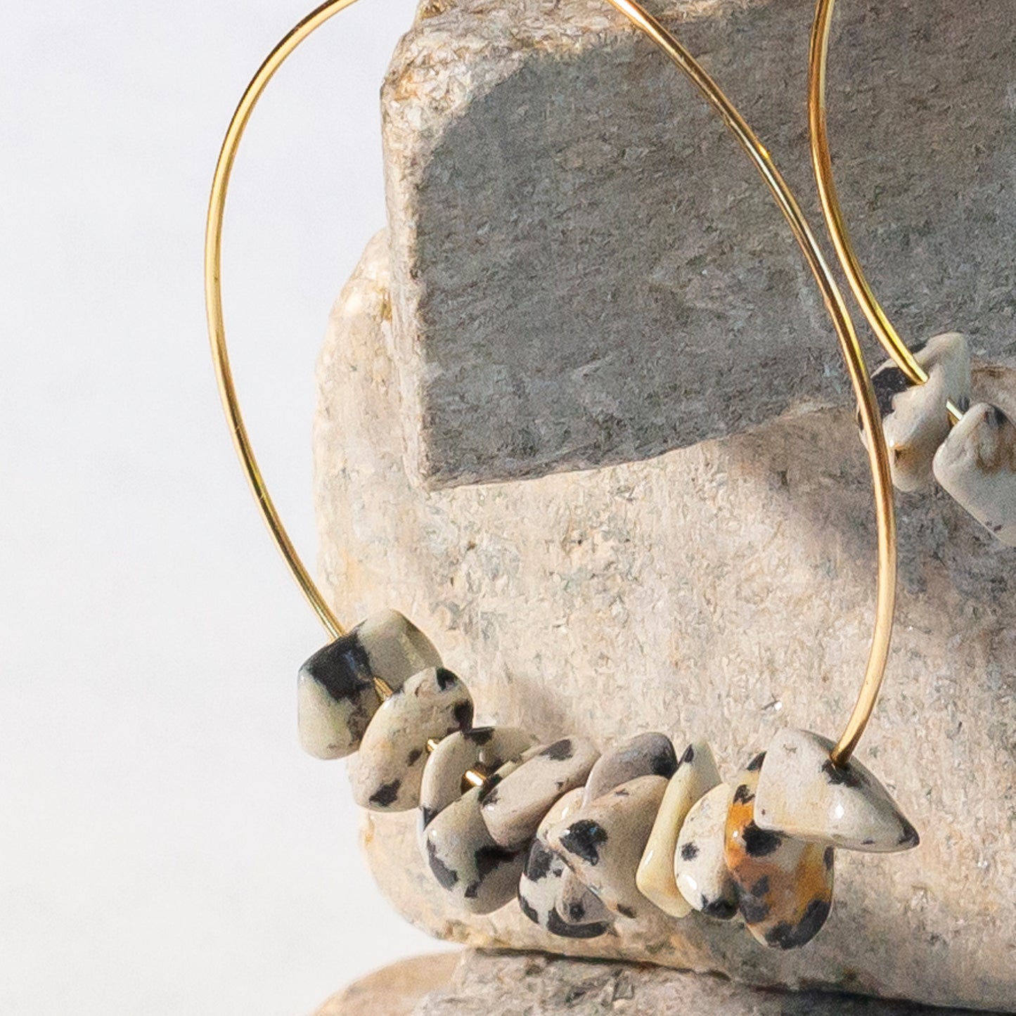 medium dainty hoop earrings | various crystals