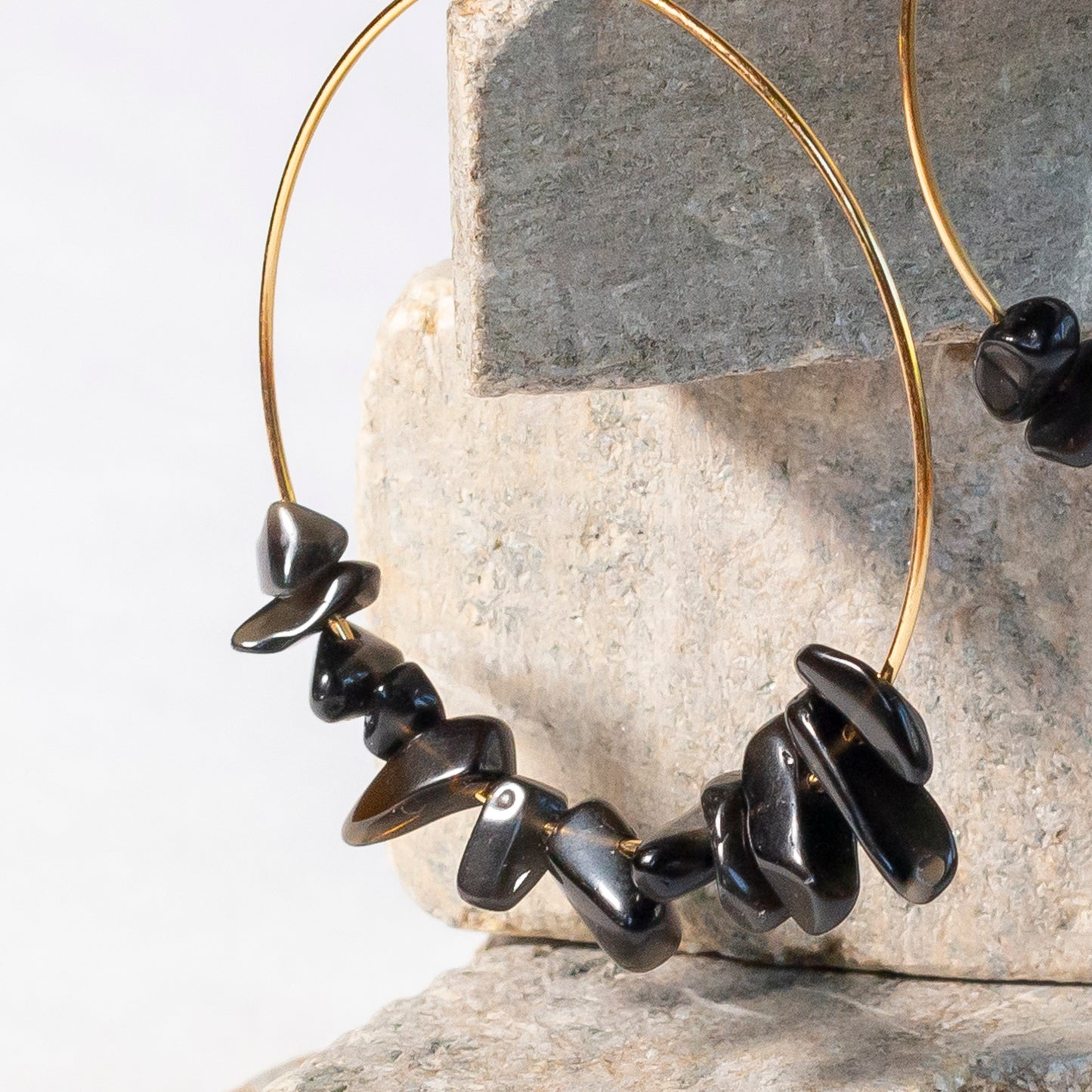 medium dainty hoop earrings | various crystals
