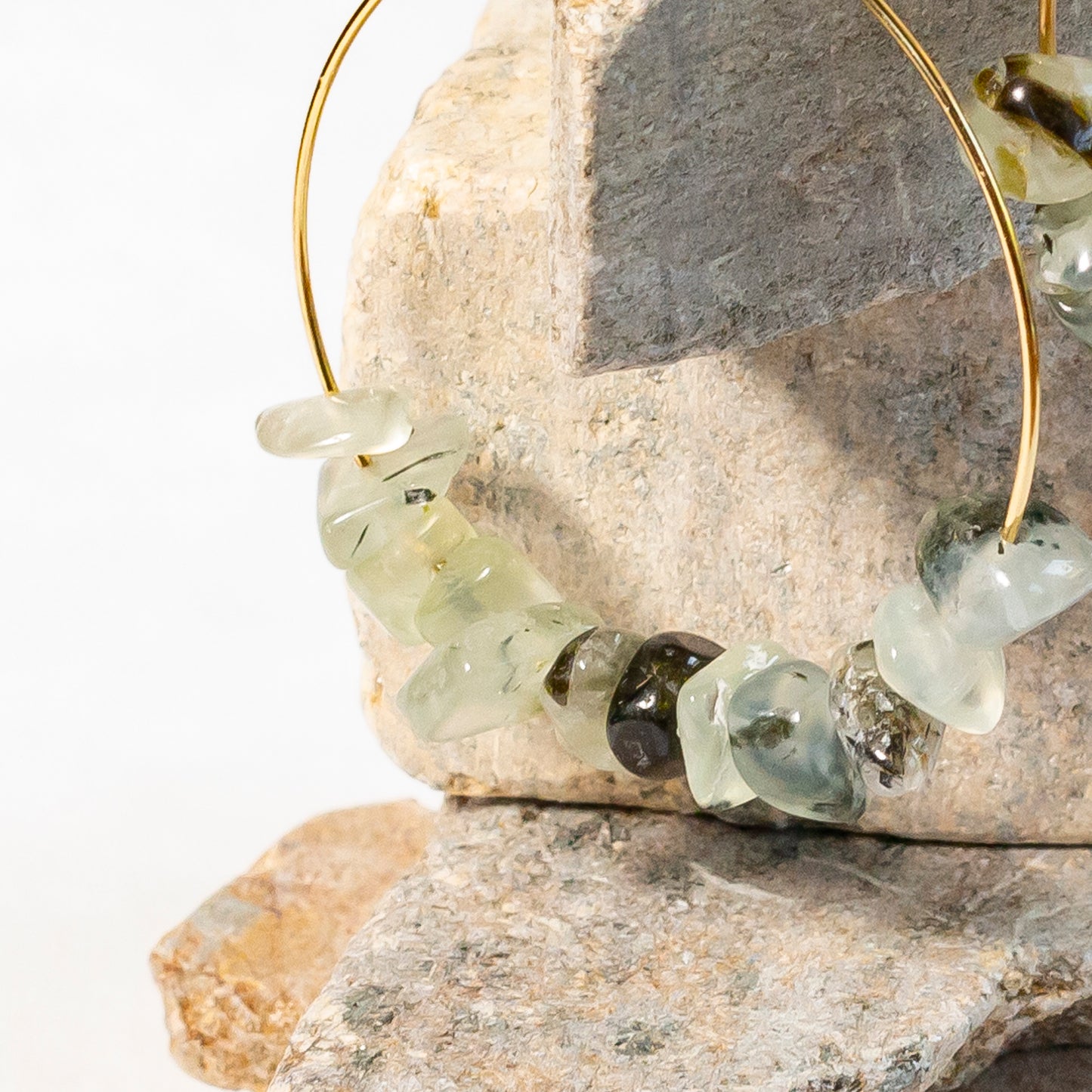 medium dainty hoop earrings | various crystals