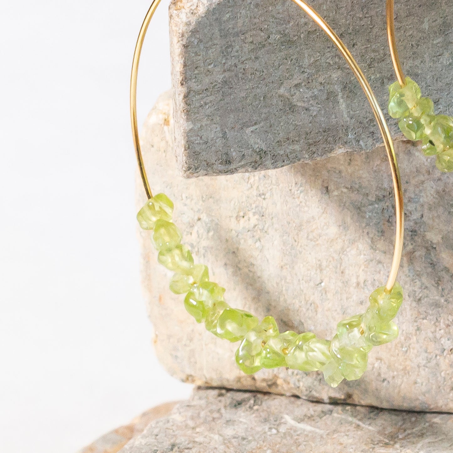 medium dainty hoop earrings | various crystals