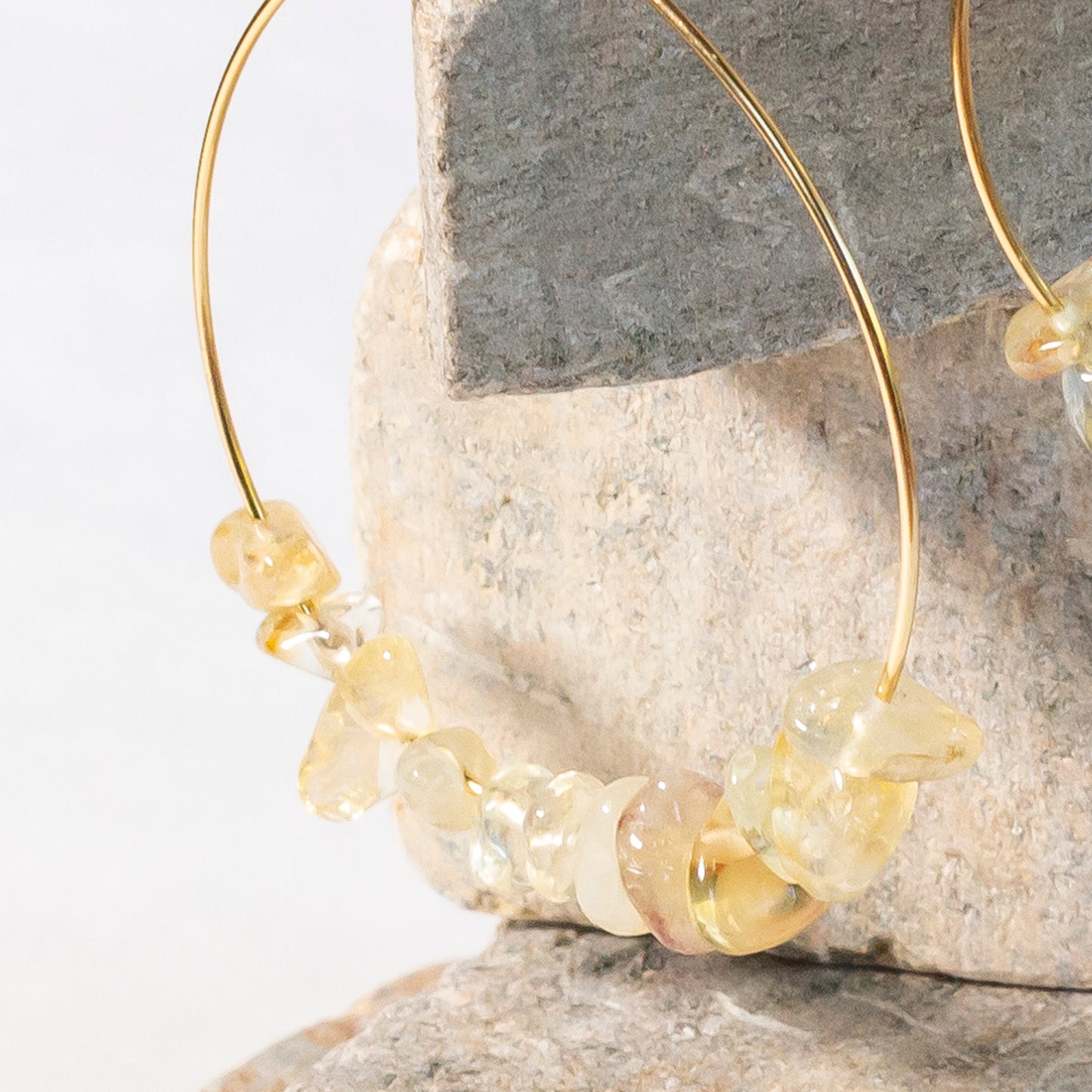 medium dainty hoop earrings | various crystals