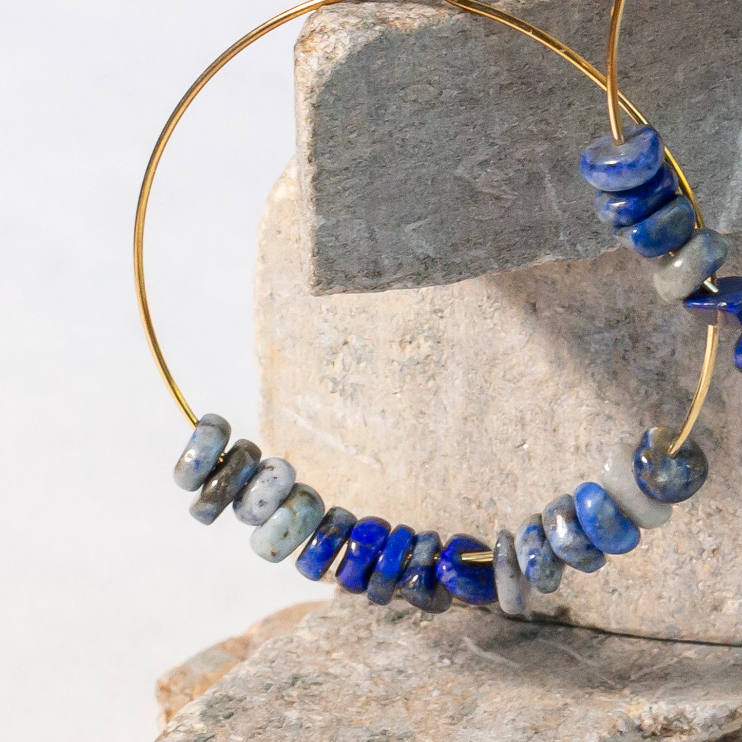 medium dainty hoop earrings | various crystals