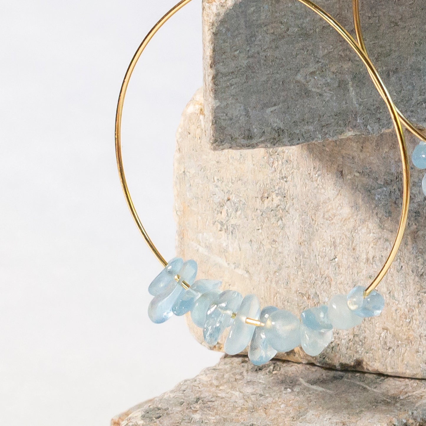 medium dainty hoop earrings | various crystals