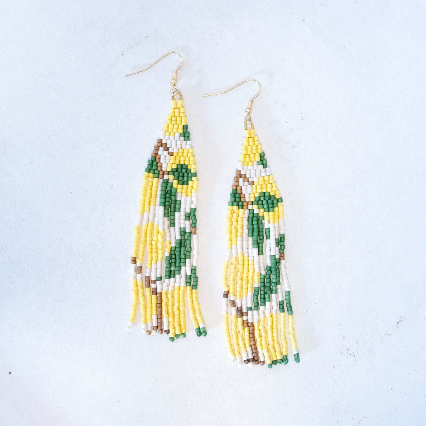 lemon tree | beaded statement earrings
