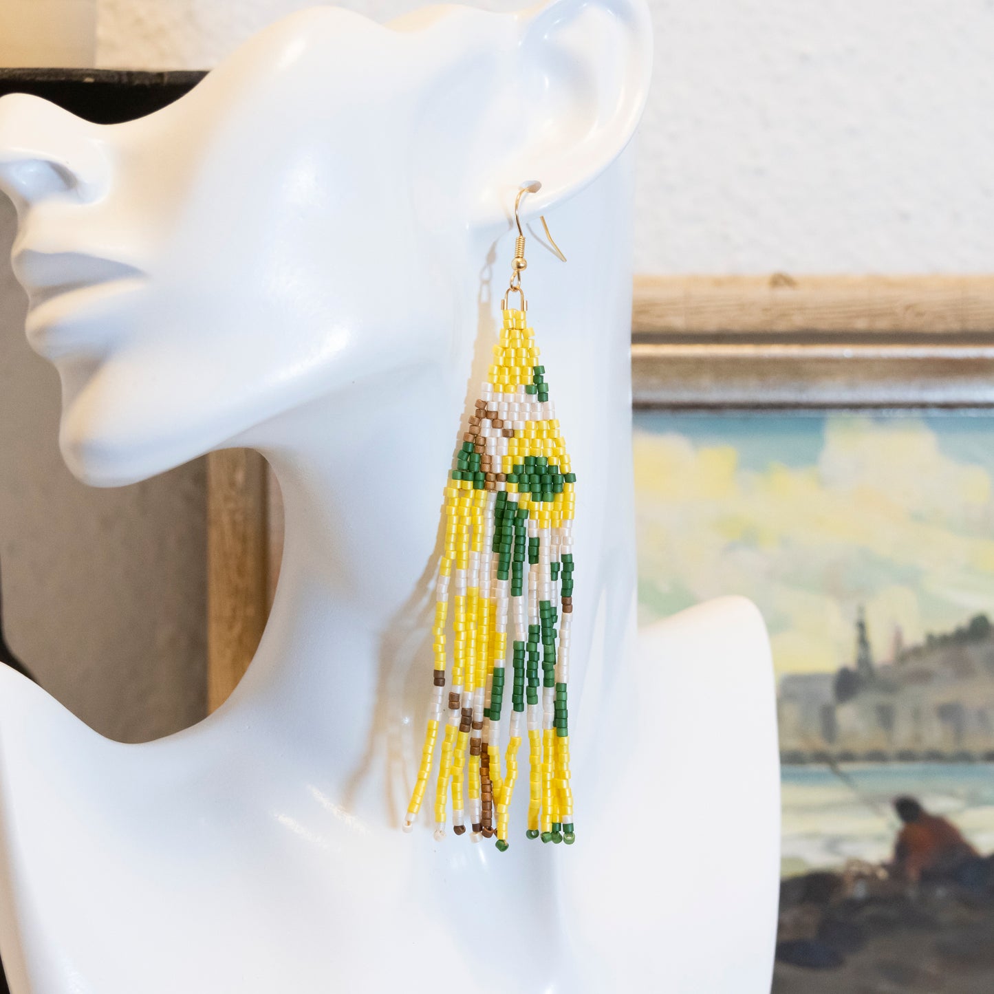 lemon tree | beaded statement earrings