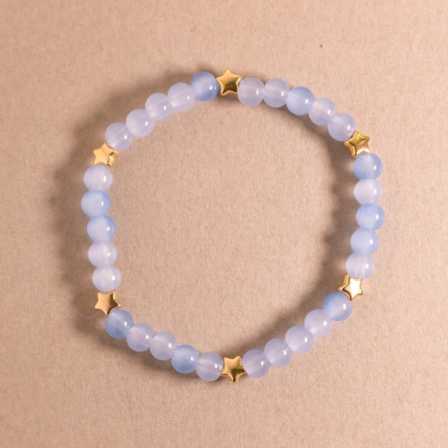 monocolored glass beads elastic bracelet