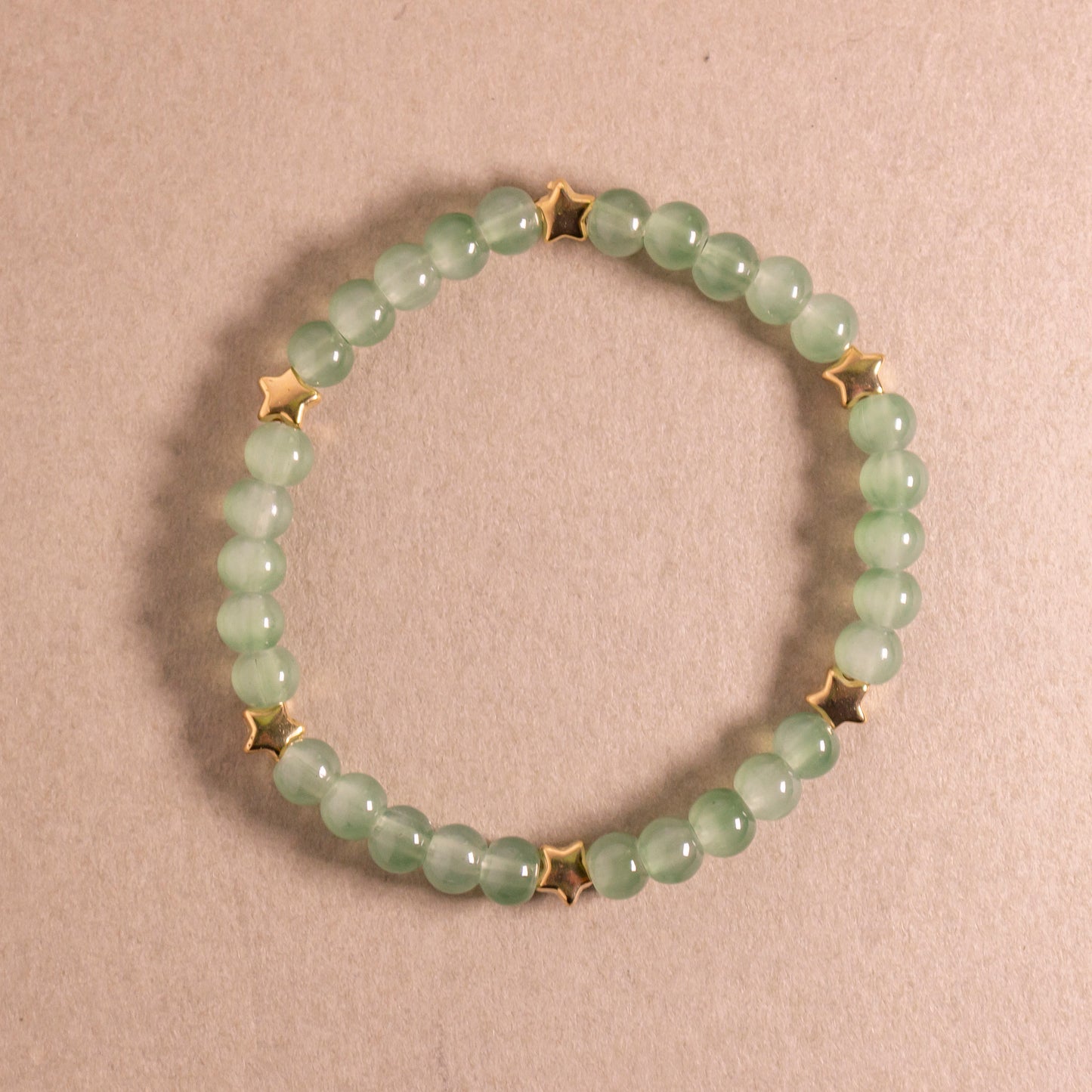 monocolored glass beads elastic bracelet