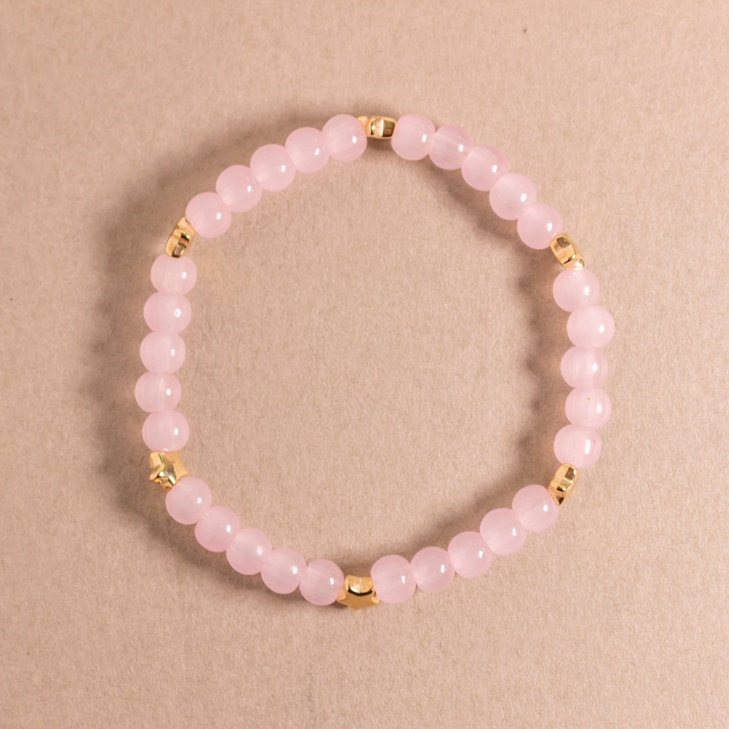 monocolored glass beads elastic bracelet