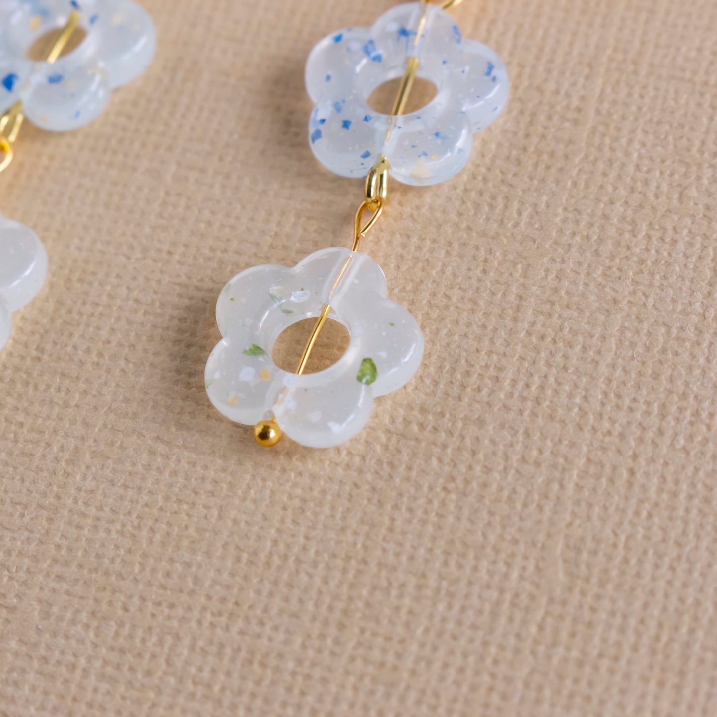 pastel flowers earrings