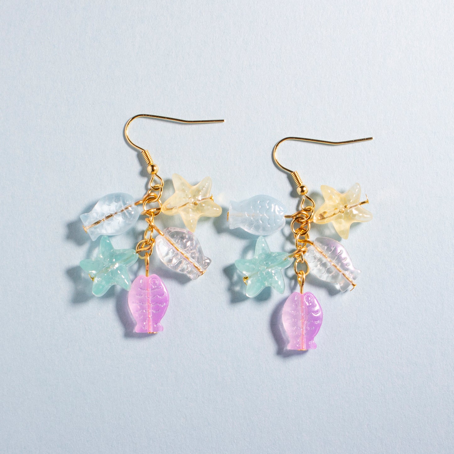 glass pastel jelly earrings | sea creatures
