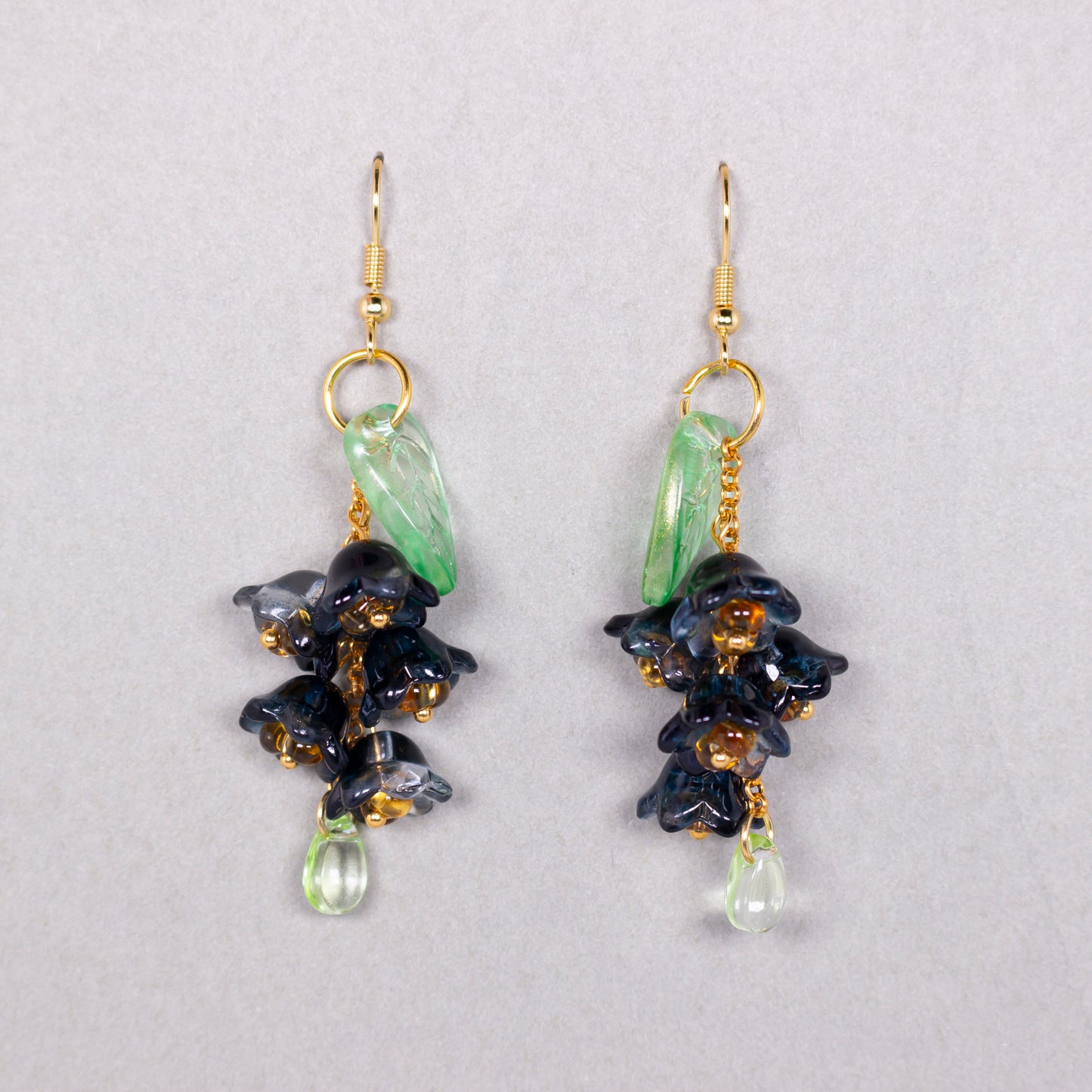 glass bellflowers earring | various colors