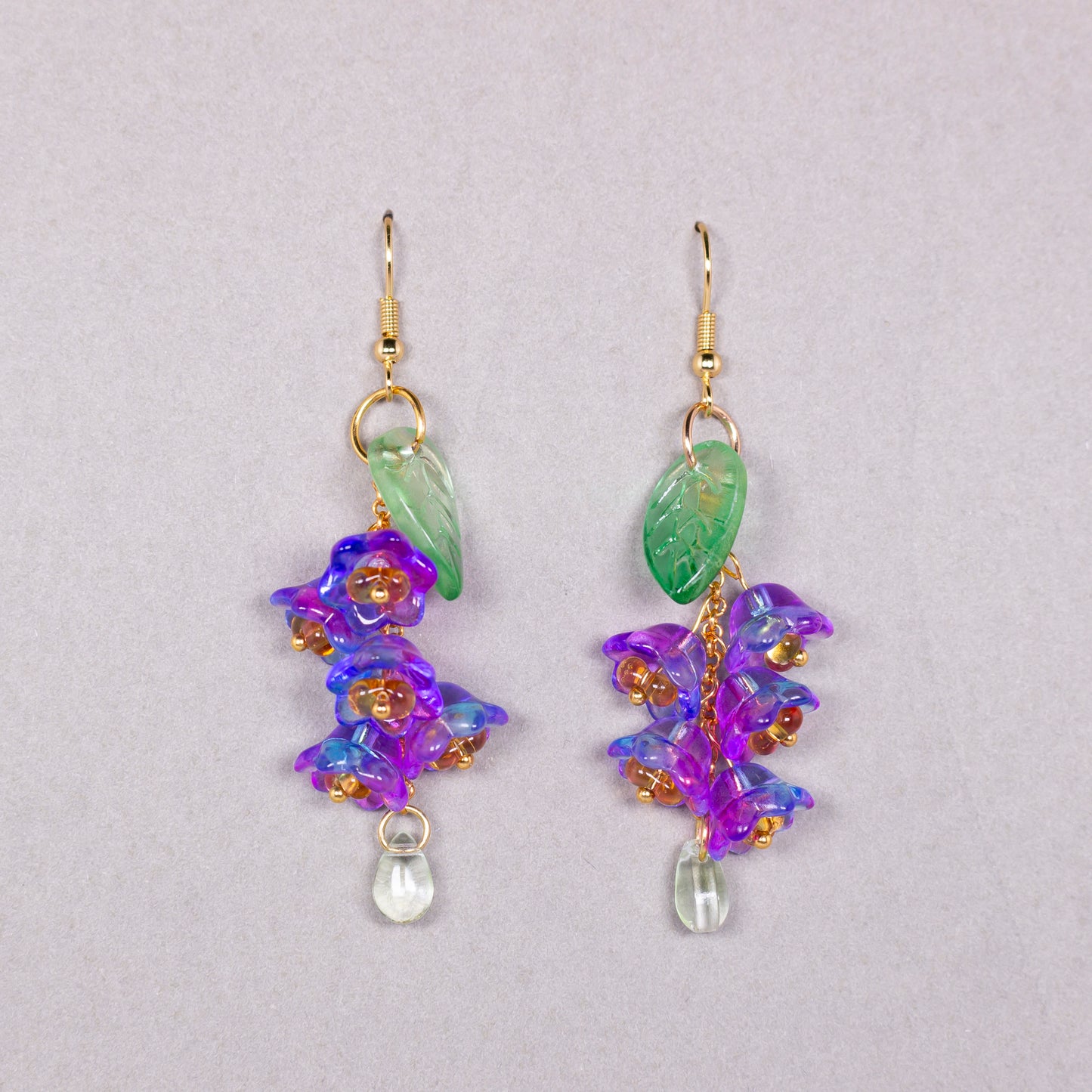 glass bellflowers earring | various colors