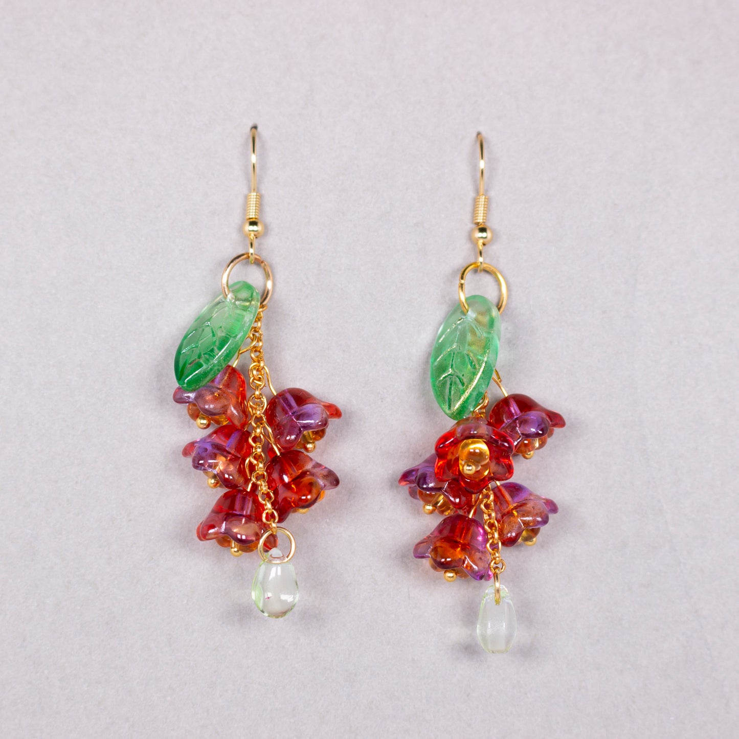 glass bellflowers earring | various colors
