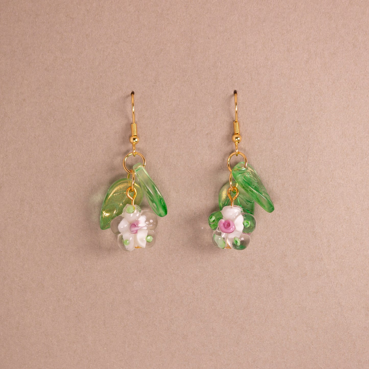 glass flower earrings | various colors