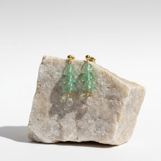 triple glass bellflower earrings | various colors