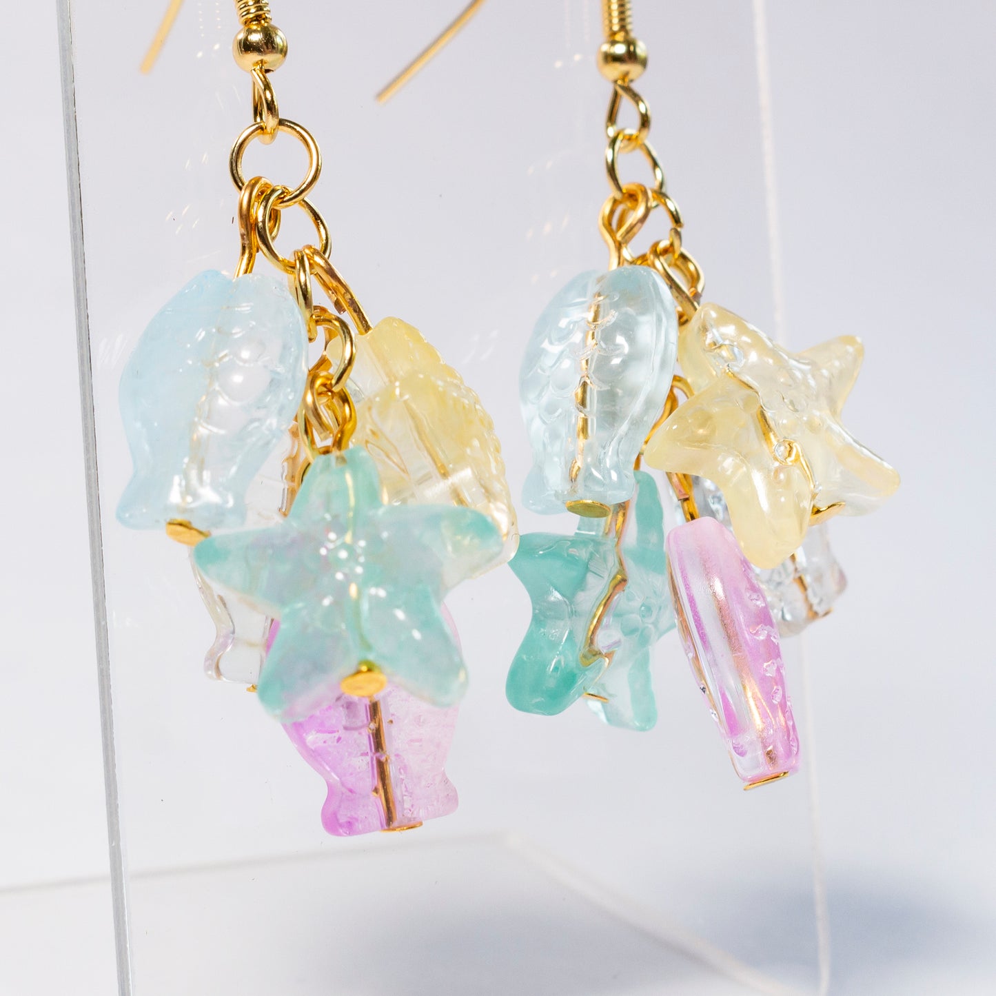 pastel jelly dangle earrings | sea creatures