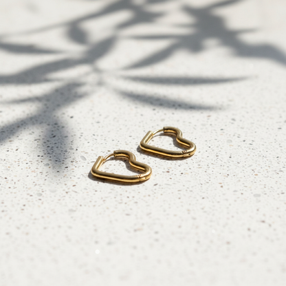 heart hoop earrings