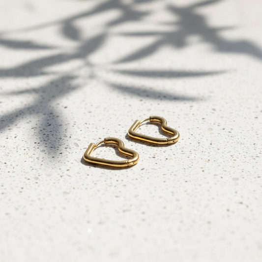 heart hoop earrings