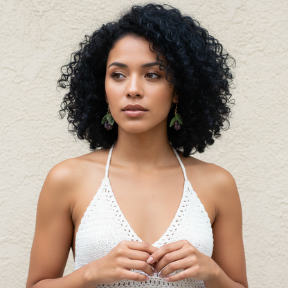 glass flower earrings | various colors