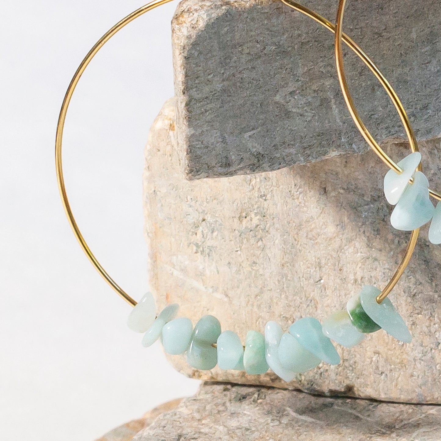 medium dainty hoop earrings | various crystals