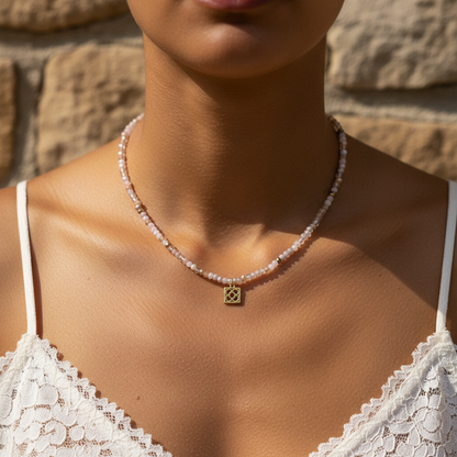 faceted glass beads chocker | various colors