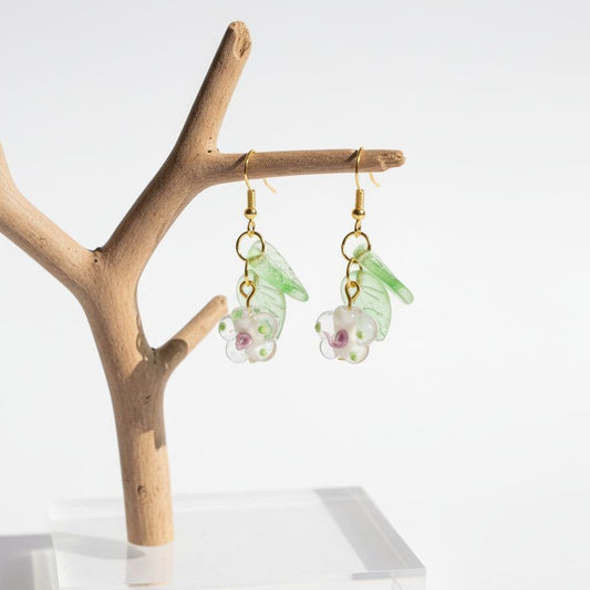 glass flower earrings | various colors