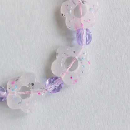 purple pastel flowers bracelet