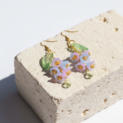 glass bellflowers earring | various colors