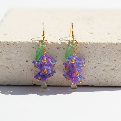 glass bellflowers earring | various colors