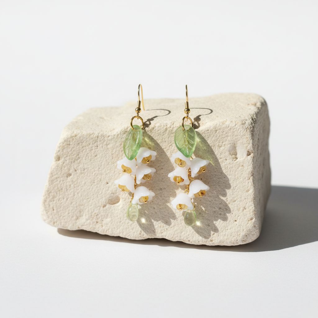 glass bellflowers earring | various colors