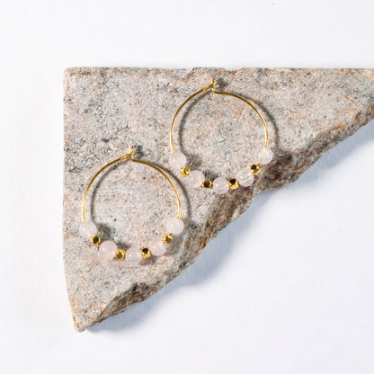 small dainty hoop earrings | various stones