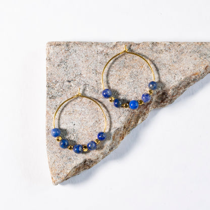 small dainty hoop earrings | various stones