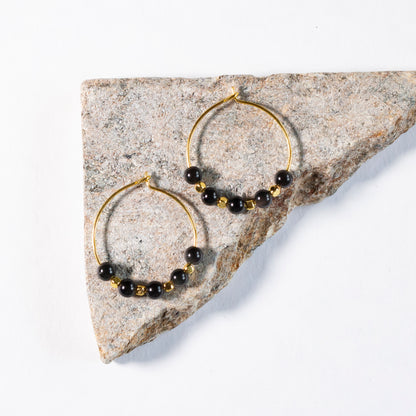 small dainty hoop earrings | various stones